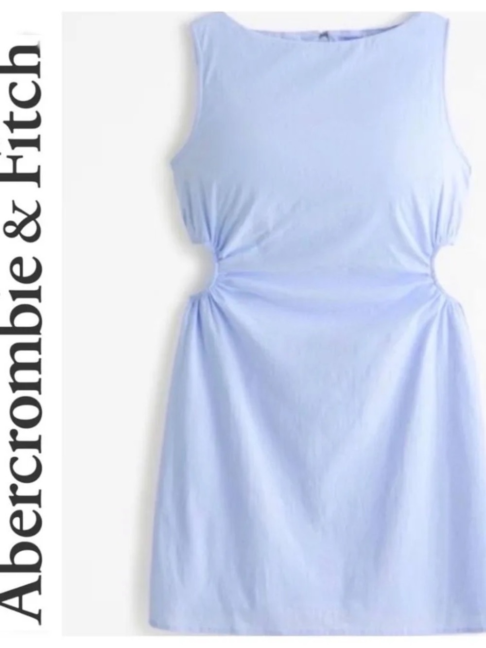 Abercrombie & Fitch Pale Blue Sleeveless Mini Dress with Side Cutouts